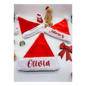 Gorro de Navidad de Felpa Suave Personalizable para Adultos y Niños con Cualquier Nombre o Texto, Artículo Promocional Navideño - Product Image 6
