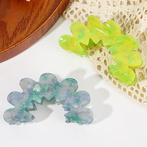 Clip de agarre acrílico Sheshares, accesorios para el <span class=keywords><strong>cabello</strong></span> de <span class=keywords><strong>Color</strong></span> fresco pequeño, adorno hueco, pinza para el <span class=keywords><strong>cabello</strong></span> de pétalo ondulado - Product Image 4