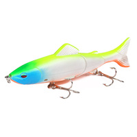 Umpan Pancing Ikan Bass & Trout ABS Keras 3-Sendi Model Minnow 13cm/18g Topwater untuk Memancing di Sungai & Danau