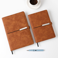 Libreta de Negocios Personalizada A5, Tapa Dura de Cuero PU Ecológico, Cosido con Hilo Térmico, 80 Hojas, Promocional para Estudiantes