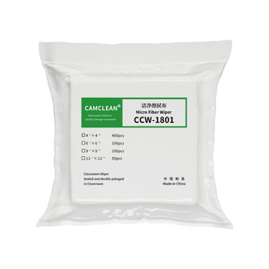 Chiffons de nettoyage industriels pour salles blanches, en microfibre, non pelucheux, 12x12, 9x9, 6x6, 4x4, rectangulaires, monocouche, pour l'électronique semi-conductrice, les laboratoires et l'optique - Product Image 2