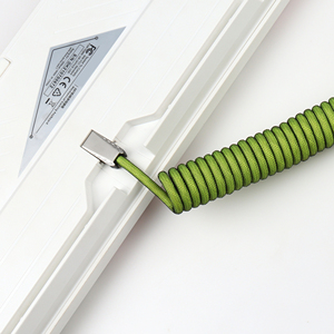 USB <span class=keywords><strong>a</strong></span> tipo <span class=keywords><strong>C</strong></span> GX16 Aviator Nylon trenzado Cable de datos en espiral Cable de teclado mecánico - Product Image 4