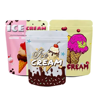Sacs en plastique Mylar à fermeture éclair anti-odeur 4x5 pouces 3,5 g, parfum crème glacée, avec logo personnalisé