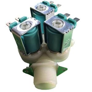 Vanne solénoïde d'entrée d'eau parallèle en nylon de style européen, un entrée trois sorties, pour pièces d'appareils électroménagers de lavage, spécialement conçue pour - Product Image 4