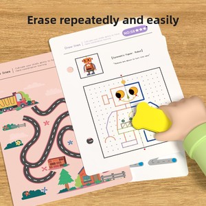 Quaderno Riutilizzabile per Tracciare le Linee, 96 Pagine, Gioco Educativo <span class=keywords><strong>Montessori</strong></span> per il Controllo della Penna, per Bambini - Product Image 5