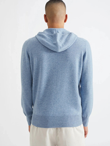 Nhà sản xuất áo len nam cao cấp mùa đông chất liệu cashmere mềm mại, logo tùy chỉnh, kiểu dáng trơn, chất liệu pha len cashmere và len, áo hoodie nam - Product Image 4