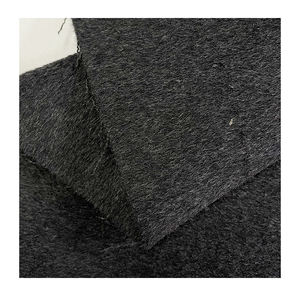 Marchandises en stock bon marché Couleur noire <span class=keywords><strong>Tissu</strong></span> <span class=keywords><strong>tweed</strong></span> uni en laine 100% - Product Image 2