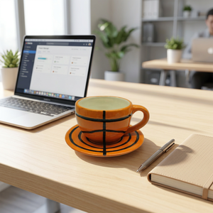 Taza de Café de Cerámica Redeco, Oferta Especial, Taza de Café Decorativa Personalizada con Forma de Baloncesto <span class=keywords><strong>para</strong></span> Regalo - Product Image 1