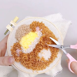 DIY Felting Coaster for Adults <b>Beginners</b> the Bear Punch Needle Coaster <b>Kit</b> Punch Needle <b>Embroidery</b> Craft <b>Kit</b> - Product Image 5