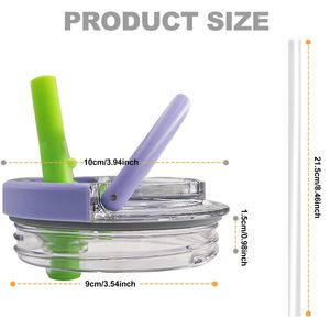 Couvercle de paille de rechange pour gobelet 40 oz, adapté aux couvercles de gobelets Stanley Quencher étanches et résistants aux éclaboussures avec poignée - Product Image 2