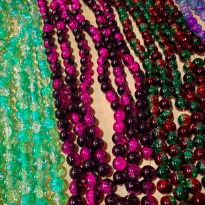 חם צ 'אמליה ורוד חרוזי זכוכית קריסטל קרצוף אדום שקוף ירוק רופפים עבור תיבת דואר תכשיטים-סיטונאי - Product Image 1