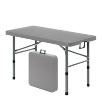 Table rectangulaire pliante moderne pour extérieur, mariage, restaurant, hôtel, banquet, en métal avec base en métal