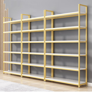 <strong>Cheap</strong> Flower Shop <strong>Shelving</strong> Convenience Store Supermarket Shelf Heavy Duty Wood Iron Shelves <strong>Wooden</strong> Cosmetics Display Stand - Product Image 3