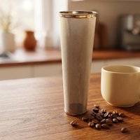 Filtre à café en acier inoxydable 304 de qualité alimentaire, cylindre micro-maille, passoire pour infusion à froid, thé glacé, système de brassage