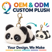 Porte-clés en peluche OEM personnalisé, certifié CE ASTM, sans MOQ, pendentif animal en peluche, jouets en peluche avec logo personnalisé