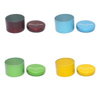 Kustom 2oz 4oz 6oz 8oz kosong bulat kaleng logam mawar emas Matte putih wadah logam hitam/kaleng lilin untuk kosmetik