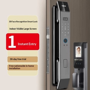 Cerradura Inteligente de Seguridad para Puerta con Reconocimiento Facial, Huella Dactilar y Contraseña, Control por Teléfono Móvil, Origen China, Fábrica Transfronteriza - Product Image 1