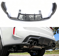 Diffuseur de pare-chocs arrière en fibre de carbone sèche style 3D pour BMW X5M F85 X6M F86 2014-2018, pièces de tuning aérodynamique extérieures pour voiture