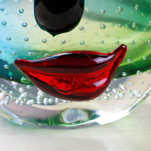 <span class=keywords><strong>Vaso</strong></span> a Forma di Volto in Vetro Artistico di Murano Verde Fatto a Mano di Grande Successo in Stile Moderno - Product Image 5