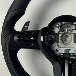 Volant en cuir noir pour <span class=keywords><strong>BMW</strong></span> F10 F30 F32 F15 F36 F01 F20 F22 F25 F31 F32 M3 M5 E90 E70 E60 <span class=keywords><strong>X1</strong></span> X3 X5 Modifié et Amélioré - Product Image 4