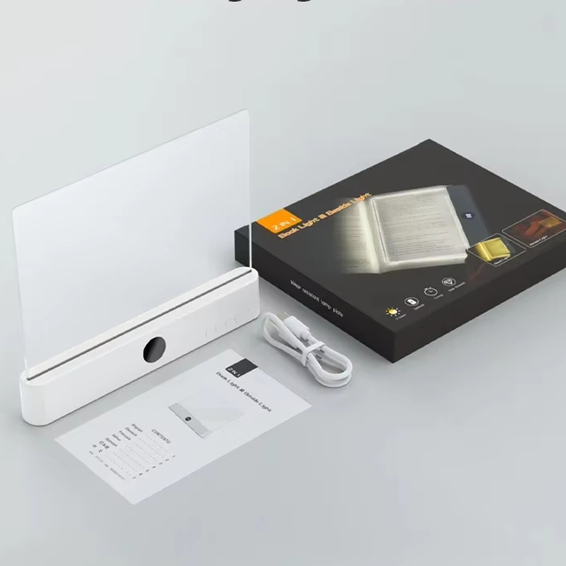 Wholesale Portable LED Book Night Light Reading Lamp Remote Control USB Rechargeable Dimmable Multi-Color Temperature Light