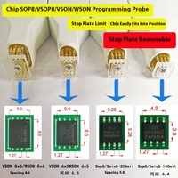 Sonda de pines Pogo para programación de chips BIOS EEPROM IC SOP8/WSON8/QFN8/SOIC8 con cable Dupont
