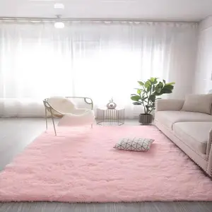 Konijnenhaar Donzige Wol Gedempte Vloerkleed Decor Woonkamer Pluche Tapijt Fluffy Tapijt Vloermat