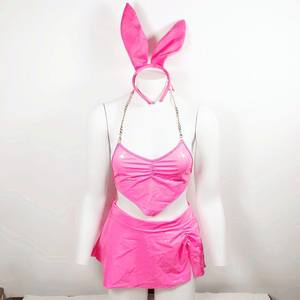 Vente en gros, livraison rapide, PVC brillant femmes, <span class=keywords><strong>Sexy</strong></span> Pu cuir <span class=keywords><strong>Costume</strong></span> Lingerie <span class=keywords><strong>Sexy</strong></span> lapin <span class=keywords><strong>Costume</strong></span> - Product Image 5
