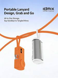 IDMIX Mini Capsule Power <span class=keywords><strong>Bank</strong></span> 5000mAh avec câble intégré Chargeur portable avec charge sans fil pour <span class=keywords><strong>Apple</strong></span> <span class=keywords><strong>Watch</strong></span> et iPhone - Product Image 5