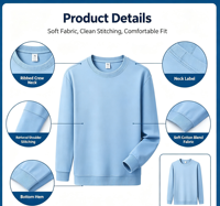 Sweat-shirt à capuche pour homme de qualité supérieure, 210 g/m², 100 % coton, uni, brodé, pour l'automne, le camping et les sports de plein air