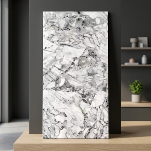 Volga White 600x1200mm Glazed Polished Porcelain Floor Tiles Modern Ceramic Tiles for Wall and Bathroom - Product Image 2