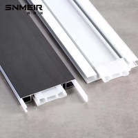 Profilé de plinthe LED en aluminium moderne décoratif à double éclairage pour mur et sol