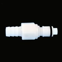 Raccord rapide tout plastique basse pression 3/8 "pour tuyau Barb In-Line Valved Medical Disconnect Male Insert Connector Liquid Cooling