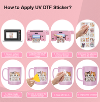Haolic Rosa 13 pulgadas Impresora Ploter holográfica UV DTF Transfer Printing Machine Crystal Sticker UV DTF Printer Roll