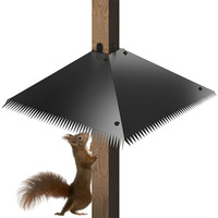 Cache-épingleaux métallique carré galvanisé robuste et personnalisable de marque RGZ, anti-épingleaux, dissuasif extérieur, mangeoire à oiseaux