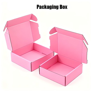 Miễn Phí Thiết Kế Logo In Ấn Màu Hồng Màu Sắc Bưu Phẩm Bao Bì Gửi Thư Hộp Sóng Quần Áo Vận Chuyển Hộp - Product Image 3