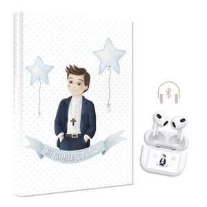 Coffret Cadeau Religieux Élégant pour Garçons : Livre de Prières et Écouteurs (2 pièces) - Réf. 9788412749816 - Product Image 1