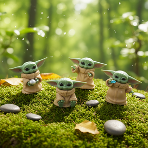 À <span class=keywords><strong>la</strong></span> mode 4-6cm maître bébé <span class=keywords><strong>Yoda</strong></span> PVC figurine bonnes figurines pour Collection dessin animé jouet Mini modèle enfants unisexe - Product Image 2