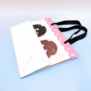 Borsa per la spesa in cartone Kraft marrone stampata su misura con manici artistici del supermercato per regalo alimentare con il tuo - Product Image 5