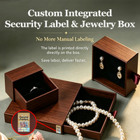 Boîte à bijoux en kraft écologique personnalisée avec code QR anti-contrefaçon, emballage cadeau recyclable et inviolable avec logo