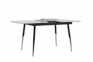 Modern Extendable <b>Foldable</b> Stainless Steel Dining <b>Table</b> 5-Piece Dining <b>Chairs</b> Set Comfortable Easy Installation Luxury Home - Product Image 5