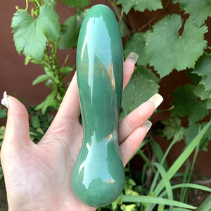 Varita de Masaje de Aventurina Verde Natural, Juguete Sexual de Cristal, Dildo Yoni para Placer, Pene de 18 cm, Ejercicio de Kegel - Product Image 3