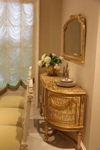 <span class=keywords><strong>Mobili</strong></span> antichi francesi a quattro ante con bordo ad arco foglia oro dorato intagliato con specchio - Product Image 2