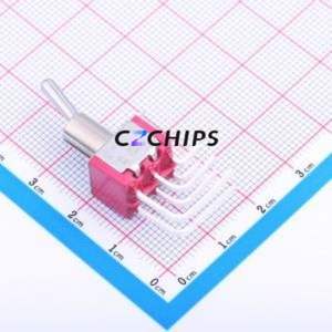 7211SY9AV2QE Toggle Switch Through hole Component (THT) Switch Single Pole Three Throw 120V 28V Cylindrical Knob - Product Image 1