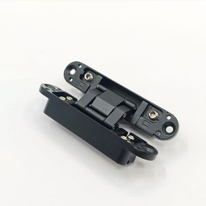 Bisagra Oculta para Puerta, Ajustable en 3D, 180 Grados, 120X25X23, 30KG, Aleación de Zinc, Negro Mate, para Puerta Interior de Madera, Herrajes para Dormitorio - Product Image 6