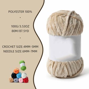 Hilo de Chenilla Grueso de Alta Calidad, 100g/80m, para Decoración de Bufandas, Popular, para Tejer Mantas - Product Image 3