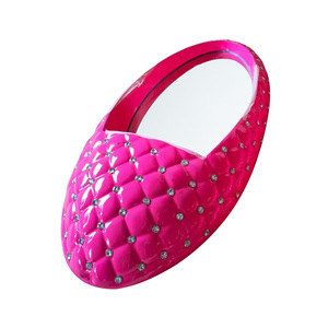 Saiyou Oval Wall <b>Mirror</b> <b>White</b> And Pink Framed Decorative For Commercial Venues - Product Image 4