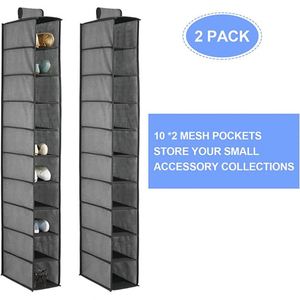 Customized 10-Layer Multifunctional Foldable Closet Systems Wardrobe Storage with <b>Shoes</b> Bag Compartments and Hanging Organizer - Product Image 2
