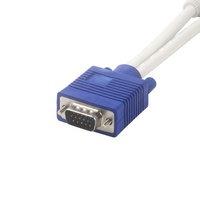 Câble séparateur en y 3 + 6vga 1 mâle vers 2 femelles vga 1 en 2 sorties pour 2 moniteurs doubles