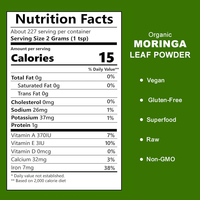 100% Suplemen Olahraga Superfood Murni Bubuk Daun Moringa